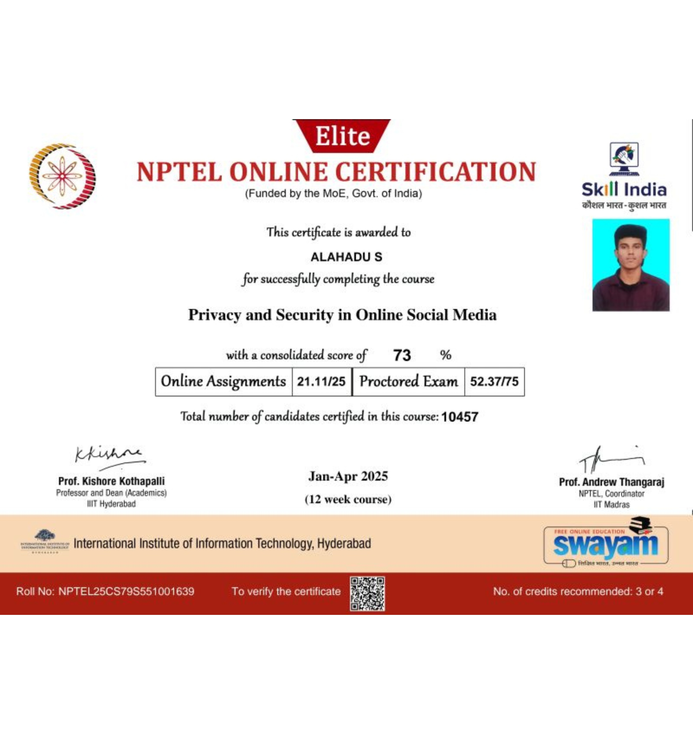 certificate