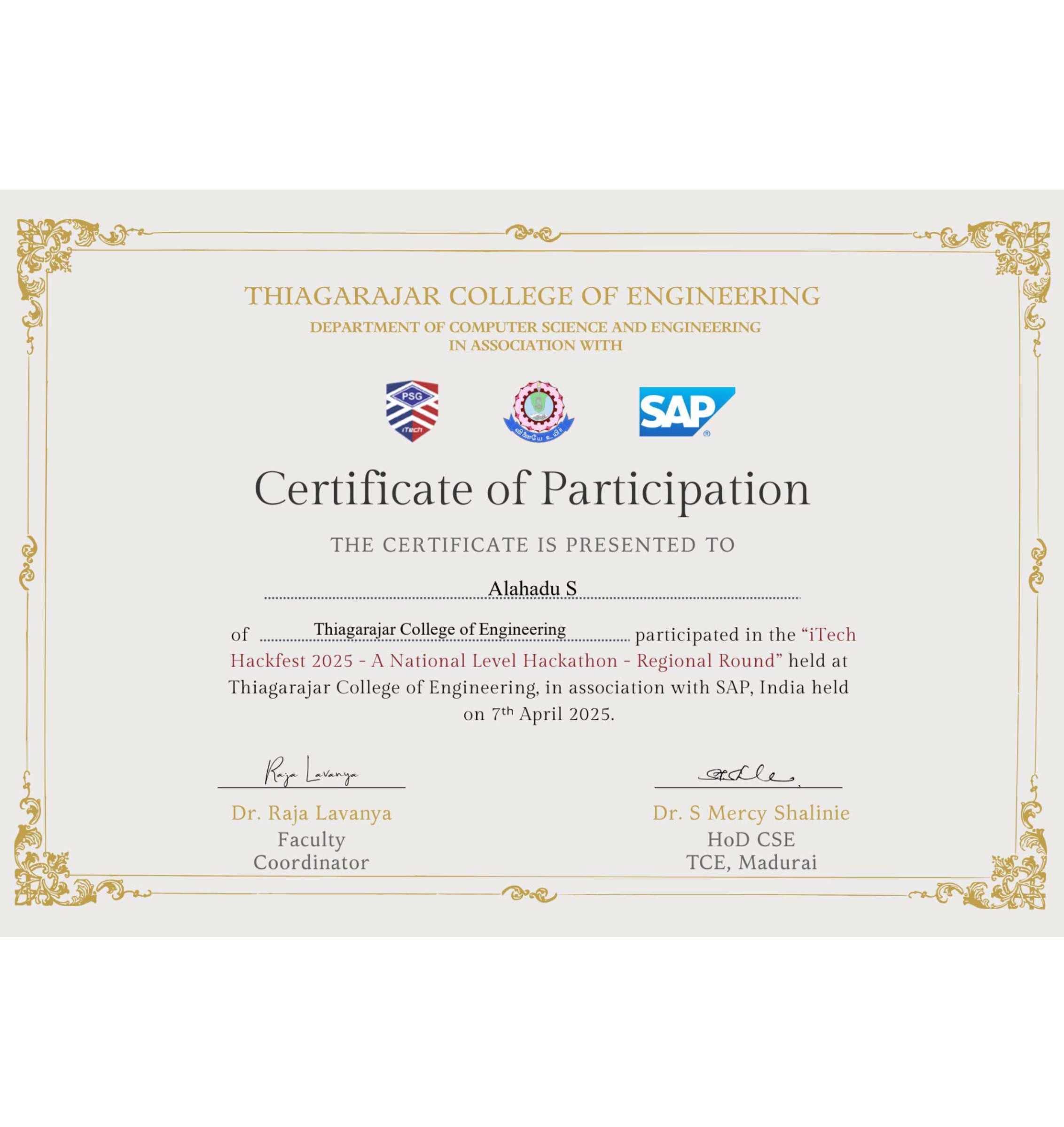 certificate